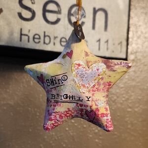 Shine Brightly Star Ornament By Kelly Rae Roberts NWT